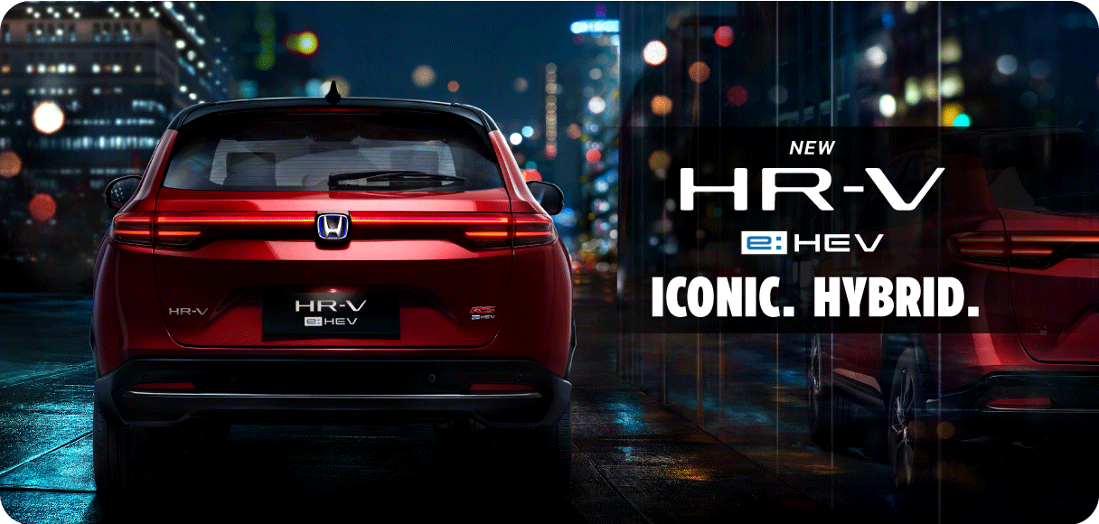 Mobil All-New Honda HR-V e:HEV Hybrid 2025 warna merah